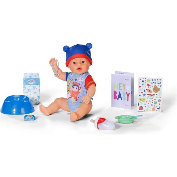 Baby Born Jonas - Bambola Alta 43 Cm - 10 Funzioni Con Accessori E Pagliaccetto Inclusi - Funziona Completamente Senza Batterie - Adatto A Bambini A Partire Dai 3 Anni Di Età-image