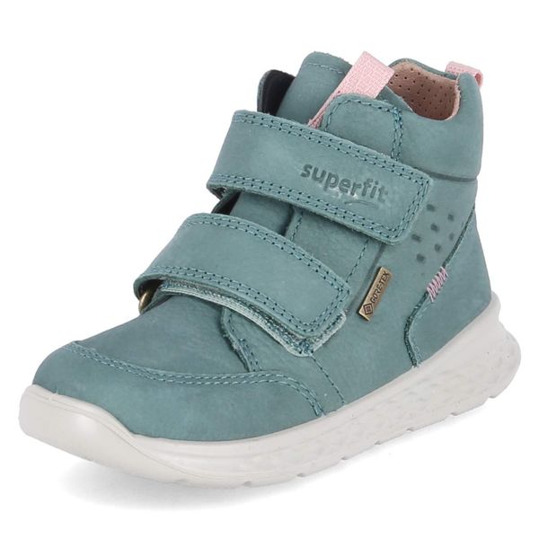 Scarpe Da Passeggio Superfit Per Bambini/ Scarpe Con Velcro/ Stivaletti Breeze Camoscio Verde - Impermeabile Misura: 22-image