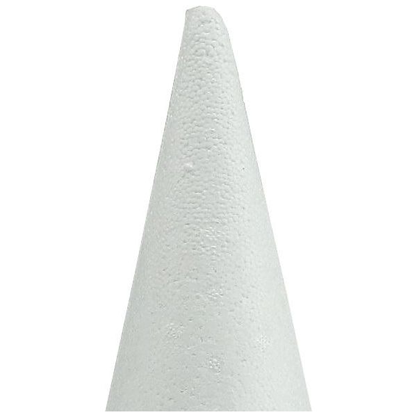 Cono Di Polistirolo Bianco 20Cm X 9Cm Set Di 5 - Materiale Versatile Per L'artigianato-image
