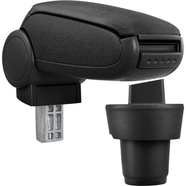 [Bracciolo Centrale, Perfetto Per Seat Mii (3 E 5 Porte) - Bracciolo Con Vano Portaoggetti - Imbottito - Tessuto - Nero-image