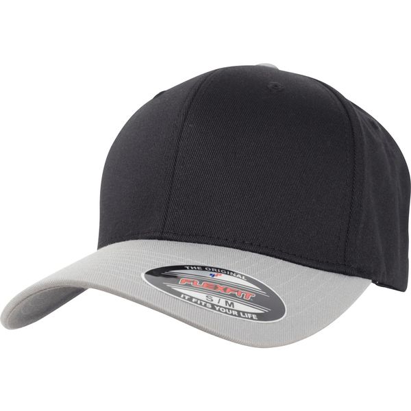 Flexfit 6277T | Flexfit Wooly Combed 2-Tone Cap, Materiale Resistente Alle Intemperie - Colore: Nero/Argento - Taglia: L/Xl-image