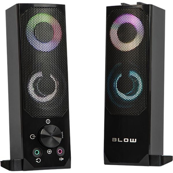 2 In 1 Altoparlante Bluetooth 2.0 Altoparlante Per Pc Con Funzione Soundbar Retroilluminazione Led Rgb Altoparlante Stereo 2X3W Rms 2X2" Aux 3,5 Mm Alimentazione Usb"-image