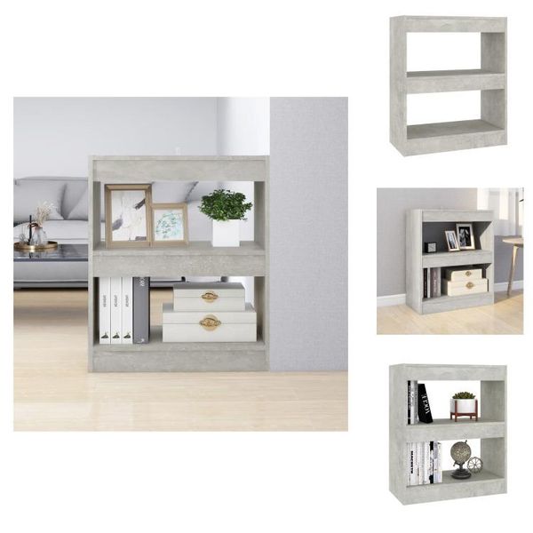 Vidaxl Libreria/Divisorio Grigio Cemento 60X30X72 Cm - Librerie E Scaffalature-image