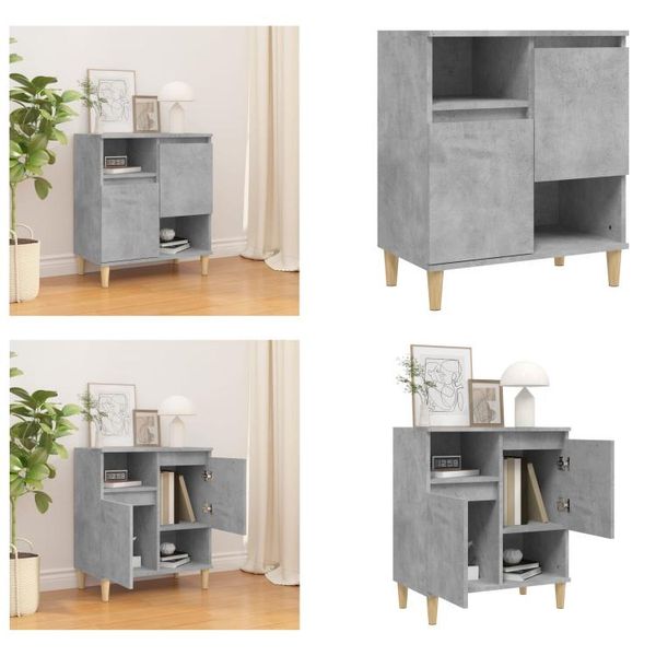 Vidaxl Credenza Grigio Cemento 60X35X70 Cm In Legno - Credenza - Credenza - Armadio - Armadio Portaoggetti-image