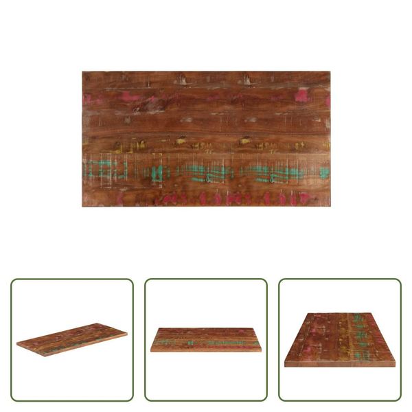 The Living Store Piano D'appoggio 100X50X2,5 Cm Rettangolare In Legno Massiccio Di Recupero-image