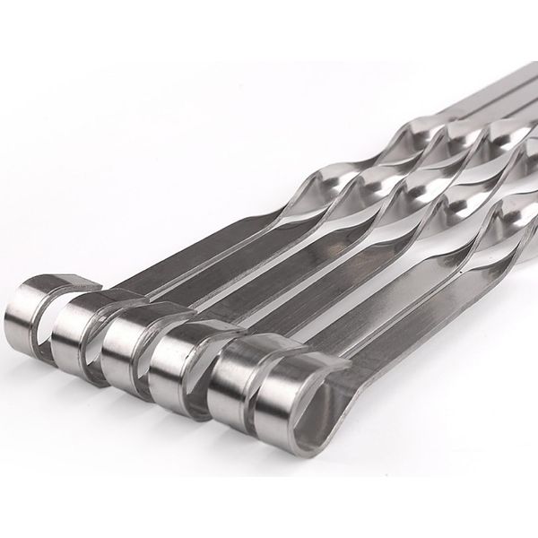 18 X Spiedini Da Barbecue In Acciaio Inox | 45Cm Spiedini Shashlik | Schampura In Acciaio Inox | Spiedini Lunghi Per Carne, Verdure, Pane A Bastoncino | Spiedini Di Carne Per Falò | Grigliate Bbq | Kebab Barbecue Accessori Per Mangal-image