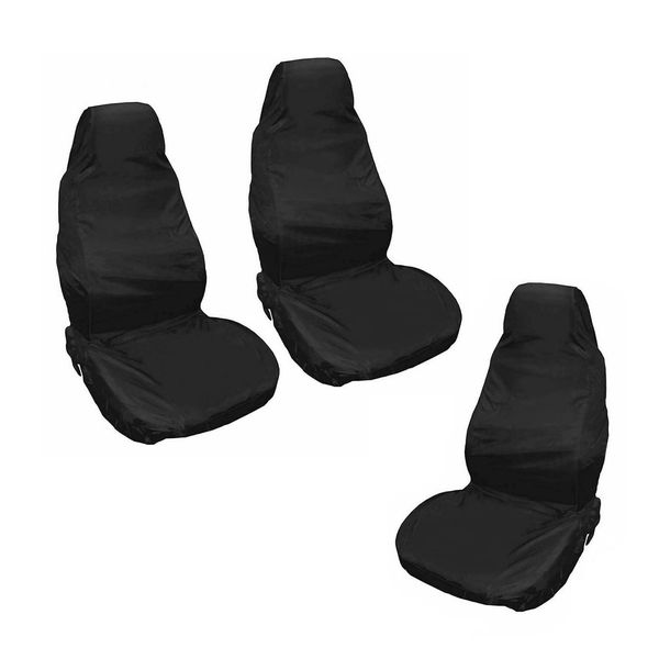 Set Di 3 Protezioni Per Officina Auto | Coprisedile Auto Universale | Coprisedile Auto - Colore Nero | Protezione Universale Per Sedile Con Poggiatesta | Copertura - Cuscino Per Sedile-image