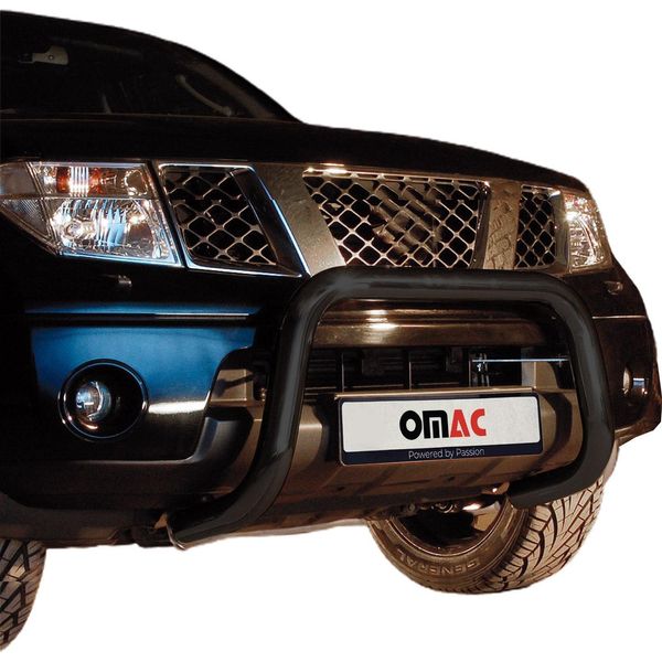 Barra Di Protezione Del Paraurti Anteriore In Acciaio Per Nissan Navara 2010-2015 Con Abe Nero-image