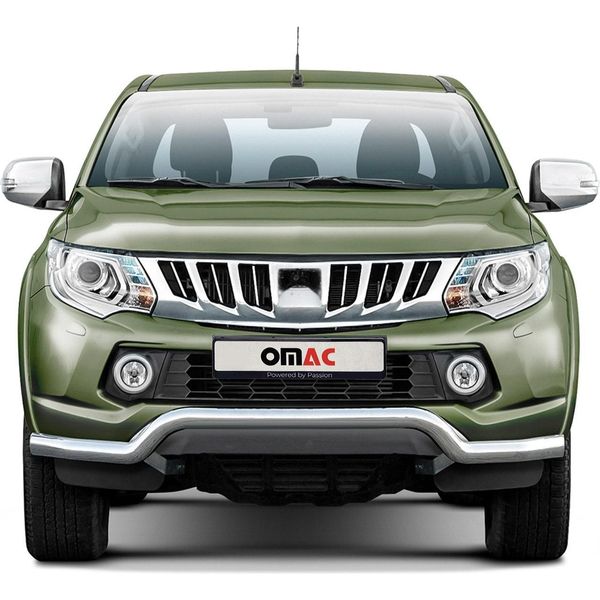 Barra Di Protezione Del Paraurti Anteriore Per Mitsubishi L200 2015-2022 Argento Con Acciaio Abe-image