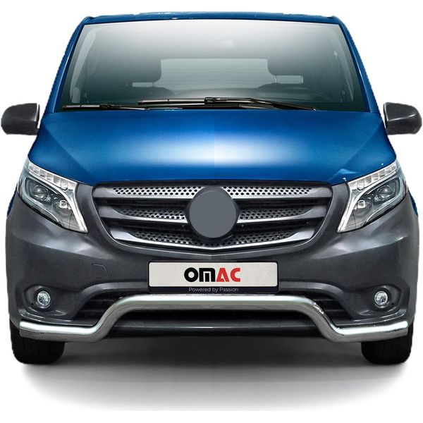 Barra Di Protezione Paraurti Anteriore Per Mercedes Vito W447 2014-2025 Argento Abe Acciaio-image