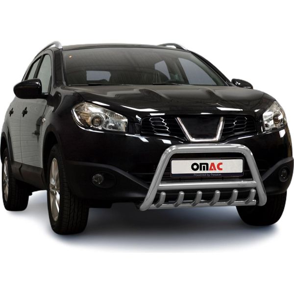 Barra Di Protezione Del Paraurti Anteriore Per Nissan Qashqai +2 2010-2013 Abe Protection Silver-image