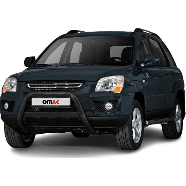 Barra Di Protezione Paraurti Anteriore Per Kia Sportage 2008-2010 Con Abe Acciaio Nero-image