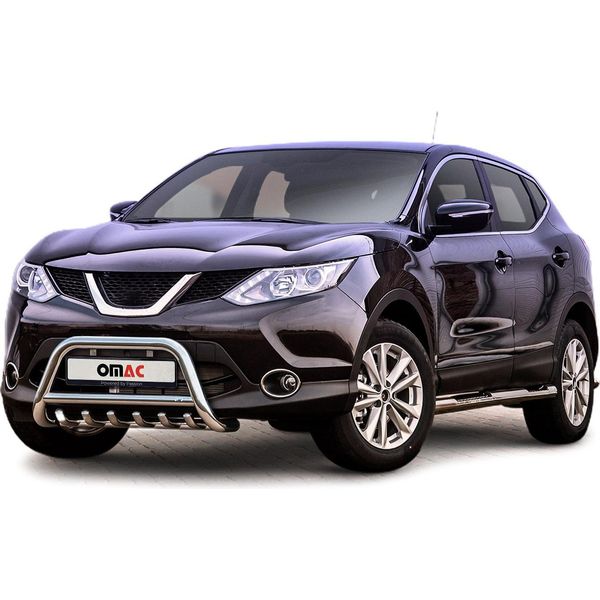 Barra Di Protezione Del Paraurti Anteriore Per Nissan Qashqai 2013-2017 Abe Protezione Paraurti Argento-image