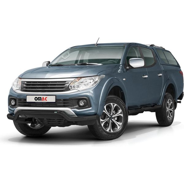 Barra Di Protezione Del Paraurti Anteriore Per Fiat Fullback 2016-2021 Con Abe Acciaio Nero-image