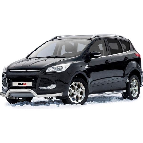 Protezione Paraurti Anteriore Per Ford Kuga 2012-2017 Con Abe Acciaio Argento-image