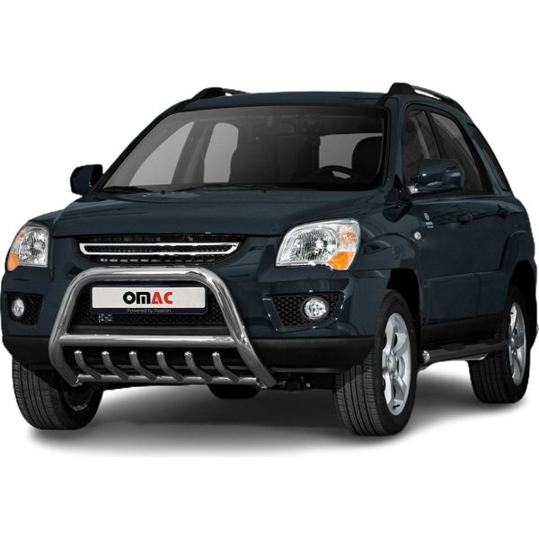 Barra Di Protezione Del Paraurti Anteriore Per Kia Sportage 2008-2010 Con Abe Acciaio Argento-image
