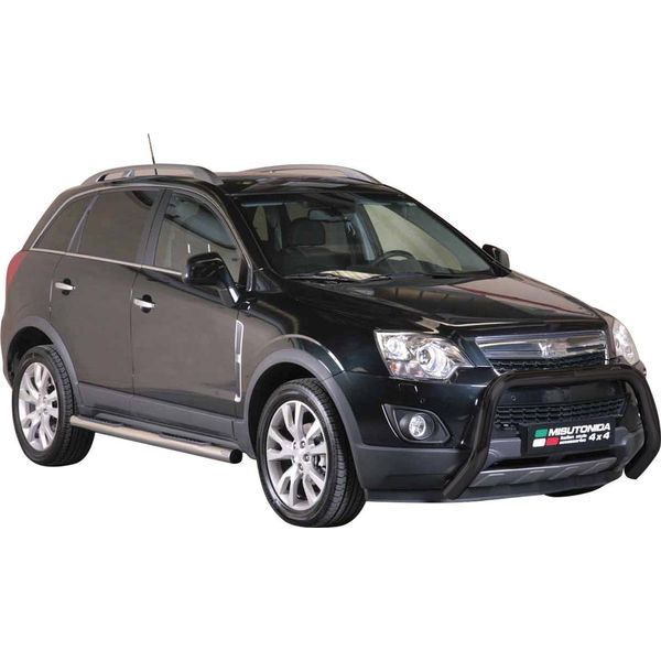 Barra Di Protezione Paraurti Anteriore Per Opel Antara 2011-2015 ø76Mm Acciaio Protezione Nera-image