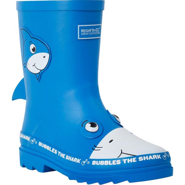 Regatta - Stivali Di Gomma Per Bambini "Mudplay Ii"", Bubbles The Shark RG10997 (34 Eu) (Blu)"-image