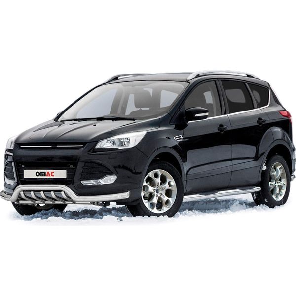 Protezione Paraurti Anteriore Per Ford Kuga 2012-2017 Con Abe Acciaio Argento-image