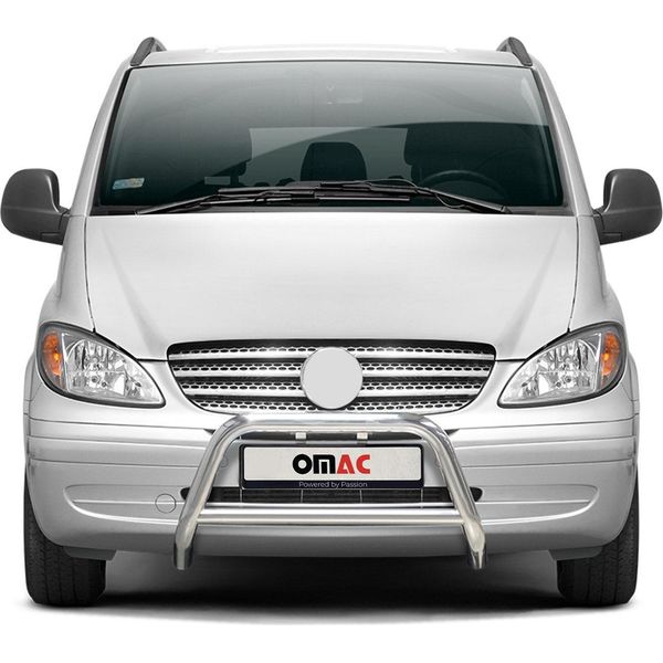 Barra Di Protezione Paraurti Anteriore Per Mercedes Vito W639 2003-2010 Abe ø63Mm Argento-image