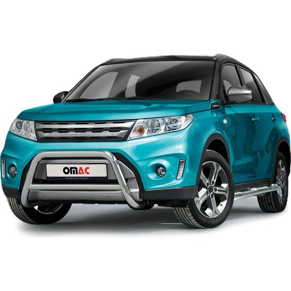 Protezione Paraurti Anteriore Per Suzuki Vitara 2015-2018 Acciaio Abe Argento-image
