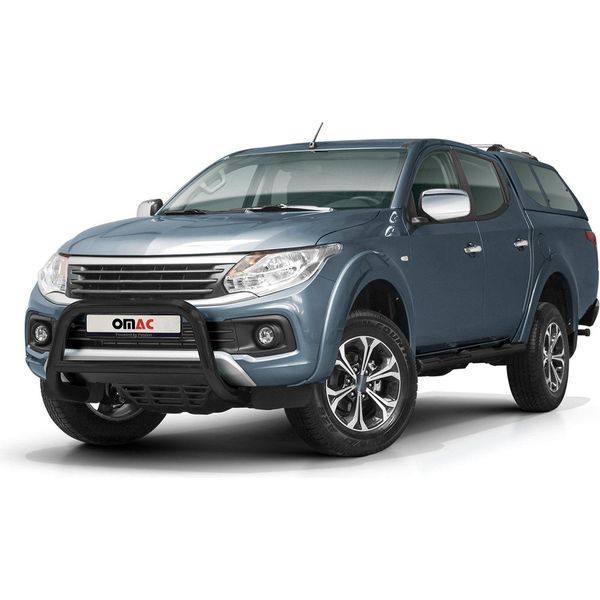 Barra Di Protezione Paraurti Anteriore Per Fiat Fullback 2016-2021 Abe Acciaio Nero-image