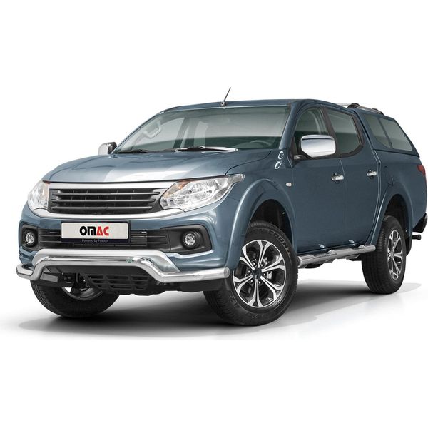 Protezione Paraurti Anteriore Per Fiat Fullback 2016-2021 Acciaio Abe Argento-image
