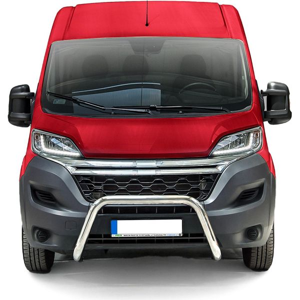Barra Di Protezione Del Paraurti Anteriore Per Citroen Jumper 2006-2016 Con Abe Acciaio Argento-image