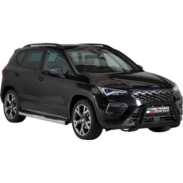 Barra Di Protezione Del Paraurti Anteriore Per Seat Ateca 2021-2025 ø63Mm Acciaio Protezione Nera-image