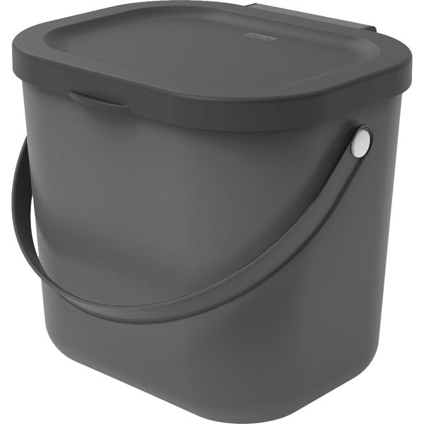 Rotho Albula, Bidone Per Il Compost Da 6 Litri 23,5X20X20,8 Cm Antracite-image