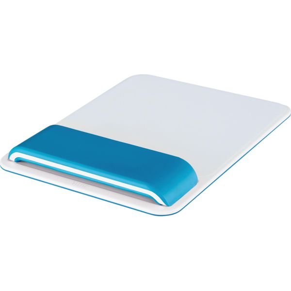 Leitz 6517-00-36 Tappetino Per Mouse Ergo Wow A Due Altezze Bianco/Blu(T)-image