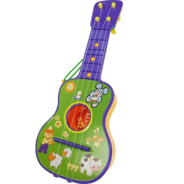 Chitarra Per Bambini Reig Viola Verde 4 Corde-image