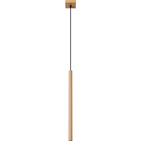 Lampada A Sospensione Pastelo 1 Oro 1Xg9 8W Acciaio 115X8X3.5Cm Sollux Lighting-image