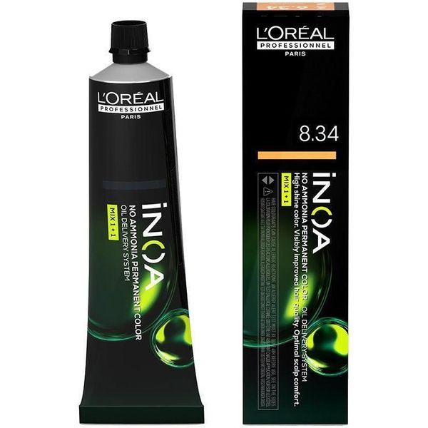 L'oreal Professionnel Paris Inoa No Ammonia Permanent Color #8.34 60 G-image