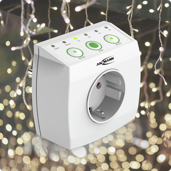 Ansmann 1260-0010 Presa A Risparmio Energetico Ansmann AES1.3, Temporizzata, Bianco-image