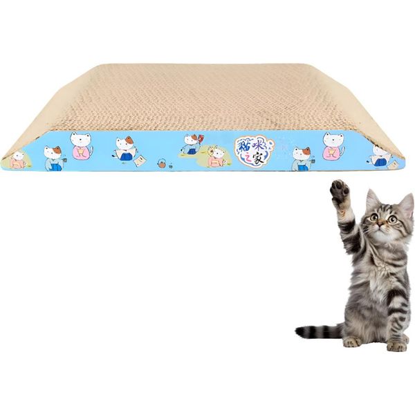Graffiatoio Per Gatti In Cartone Tana Di Cartone Wave 22X36X4 Cm Lettino Orizzontale-image