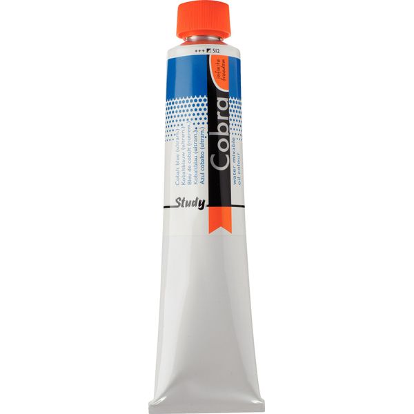 Cobra Study Tubetto Di Vernice Ad Olio Miscibile Con Acqua 200 Ml Blu Cobalto (Oltremare) 512-image