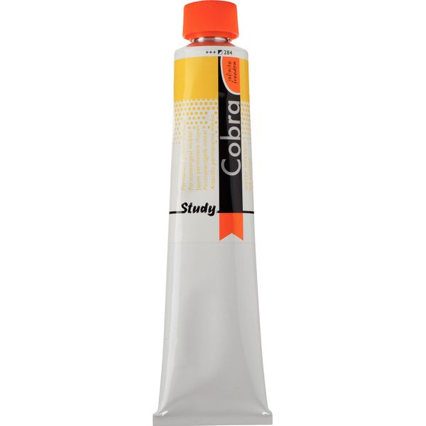 Cobra Study Tubetto Di Vernice Ad Olio Miscibile Con Acqua 200 Ml Giallo Permanente Medio 284-image
