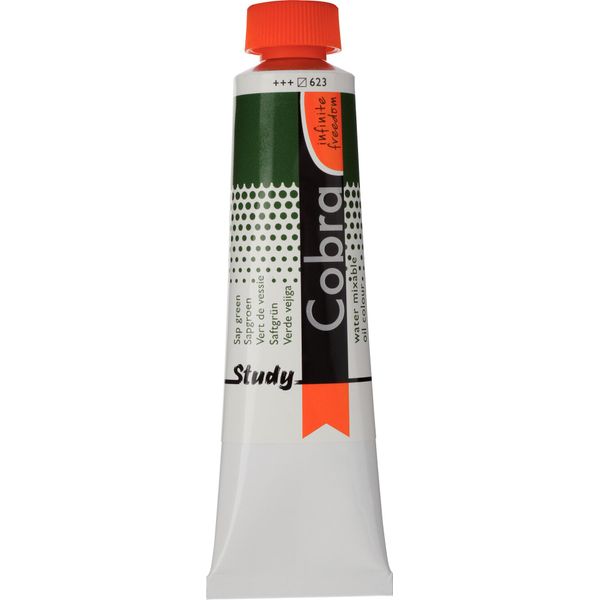 Cobra Study Pittura Ad Olio Miscelabile Con Acqua In Tubo Da 40 Ml, Verde Linfa 623-image