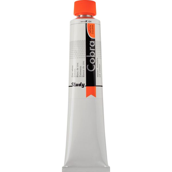 Cobra Study Tubetto Di Vernice Ad Olio Miscibile Con Acqua 200 Ml Bianco Zinco 104-image