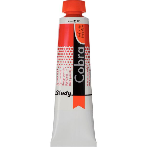 Cobra Study Vernice Ad Olio Miscelabile All'acqua Tubo 40 Ml Rosso Pirrolo 315-image
