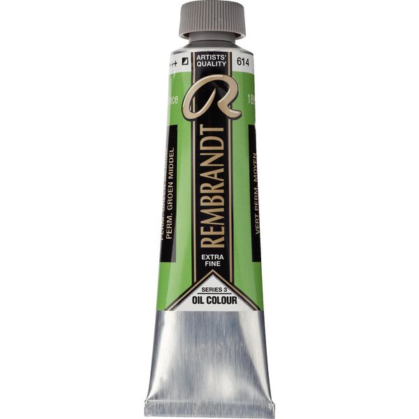 Colore Ad Olio Rembrandt In Tubetto 40 Ml, Verde Permanente, Medio, 614-image