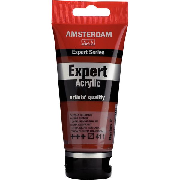 Amsterdam Serie Expert Vernice Acrilica In Tubetto 75 Ml Siena Bruciata 411-image