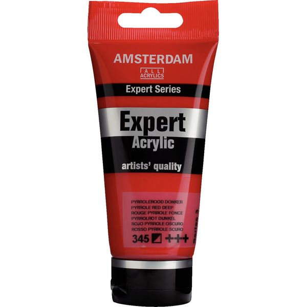 Amsterdam Expert Series Vernice Acrilica In Tubetto 75 Ml Pyrrol Red Dark 345-image