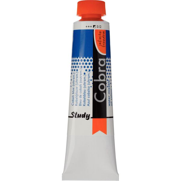 Cobra Study Olio Miscibile All'acqua Tubo 40 Ml Blu Cobalto (Ultramarino) 512-image