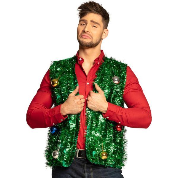 Gilet Albero Di Natale Da Uomo - Costume Di Carnevale Taglia: M-L-image