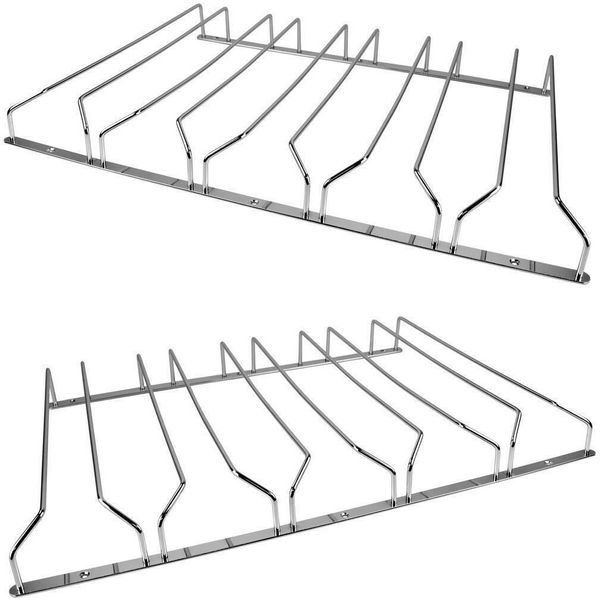 Set Di 2 Binari Per Bicchieri | Portabicchieri 34,5X55,3X47,8 Cm A Parete | Binario Da Bar A 5 File | Portabicchieri Da Champagne | Portabicchieri Da Vino A Soffitto | Portabicchieri Da Vino | Portabicchieri Per Casa, Bar, Caffè-image