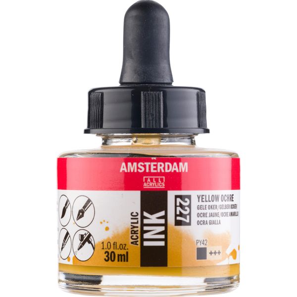 Bottiglia Di Inchiostro Acrilico Amsterdam 30 Ml Giallo Ocra 227-image