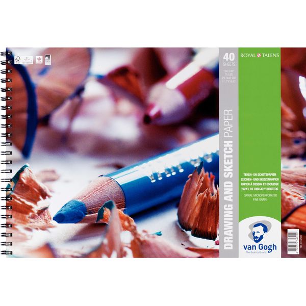 Blocco Per Schizzi Con Rilegatura A Spirale Van Gogh, 40 Fogli, 160 G, 42 X 29,7 Cm (A3)-image