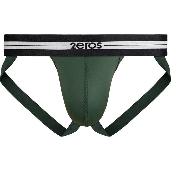 2EROS - Intimo Da Uomo Sospensorio - Aktiv Helios Jockstrap Hunter Green - 1X Taglia L-image